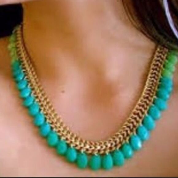 stella & dot ~ contessa jade statement necklace ~ vintage retired - Picture 3 of 11